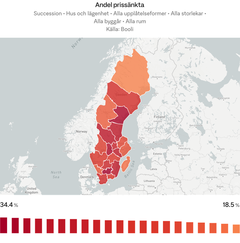 Heatmap andel prissänkta